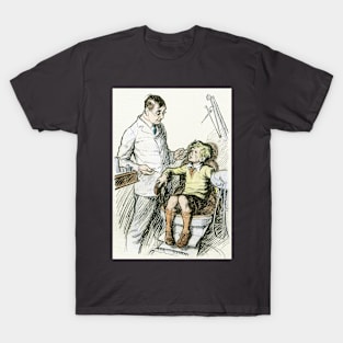 Vintage Science and Medicine, Dentist with a Boy in the Chair T-Shirt